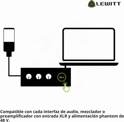 Vista 8 de LEWITT LCT 240 Pro - Micrófono de condensador de diafragma grande Negro