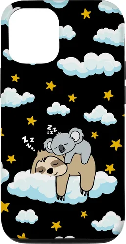 Vista 28 de Funny Sleeping Sloth with Baby Koala Mama Bear Napping Gift Case for iPhone 17
