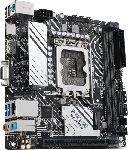 Vista 4 de ASUS Prime H610I-PLUS-CSM Placa base Intel H610 (LGA 1700) Mini-ITX con DDR5 5600, PCIe 4.0, ranura M.2, Intel 1 Gb Ethernet, DisplayPort, HDMI