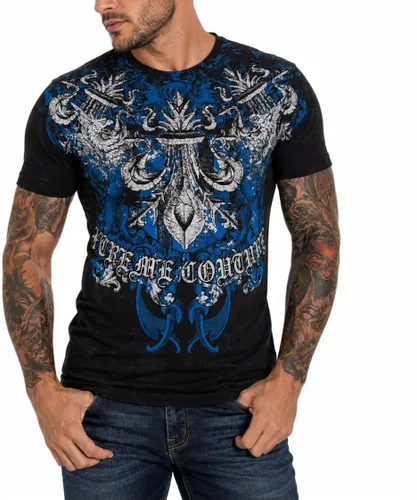 Vista 2 de Xtreme Couture by Affliction Camiseta para hombre, diseño gráfico Negro (Smash)
