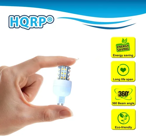 Vista 4 de HQRP Regulable G9 36 LED SMD3528 120V AC Bombilla LED Blanco Cálido para Lámparas de Pared, Candelabros, Lámparas de Techo, Luces de Pasillo