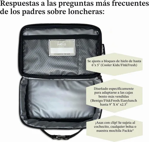 Vista 6 de Toddler Yummie, lonchera urbana para niños con tarjetas sobre alerta de alergias, Balloons