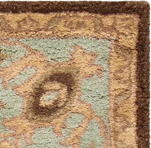Vista 5 de SAFAVIEH Antiquity Collection - Alfombra decorativa de 4 x 6 pies, marrón y verde, hecha a mano, lana oriental tradicional, ideal para zonas de alto