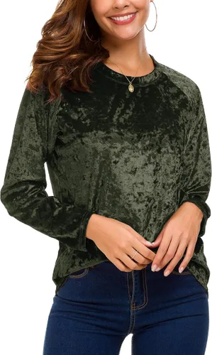 Vista 4 de Camiseta de terciopelo vintage para mujer