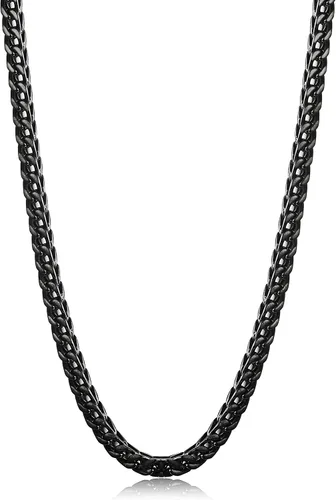 Vista 2 de FIBO STEEL 3-6 mm, collar de acero inoxidable estilo punk para hombres, 20-36 pulgadas