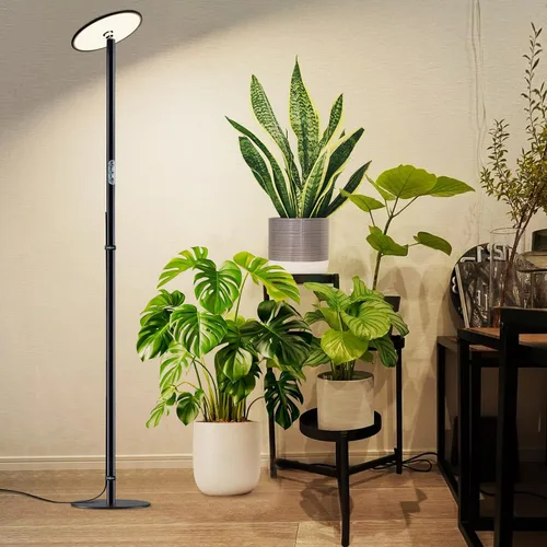 Vista 10 de Luz de crecimiento alto de espectro completo de 40 W, luz de planta de pie ajustable de 85 pulgadas para plantas de interior, regulable de 10