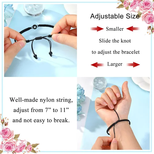 Vista 5 de UNGENT THEM Pulseras "I Love You" en 100 Idiomas, Regalos para Parejas para Novio, Novia, Mi Amor, Alma Gemela, Regalo de Aniversario, Día de San