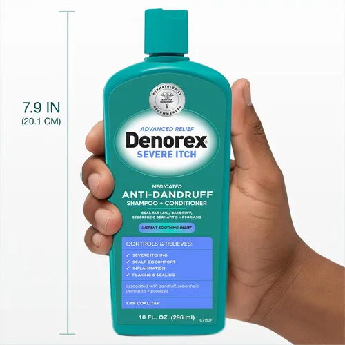 Vista 7 de Denorex Champú y acondicionador anticaspa severa para picazón, 10 fl oz