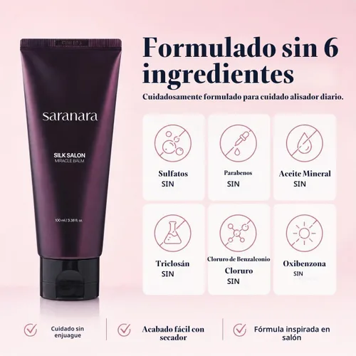 Vista 7 de SARANARA Silk Salon Miracle Balm_Non Wash Dry Essence Hair Pack_Korea Beauty