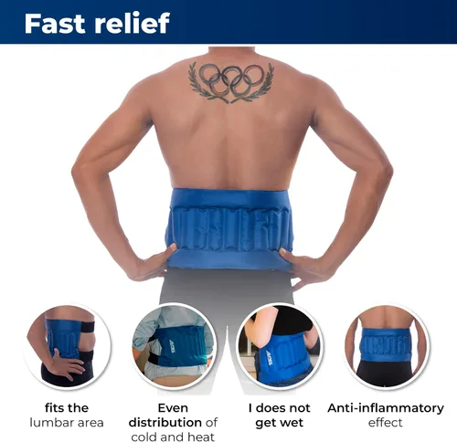 Vista 2 de Paquete de gel para terapia de frío/calor para artritis de espalda baja, contracturas y traumatismos lumbares, uso como envoltura de gel