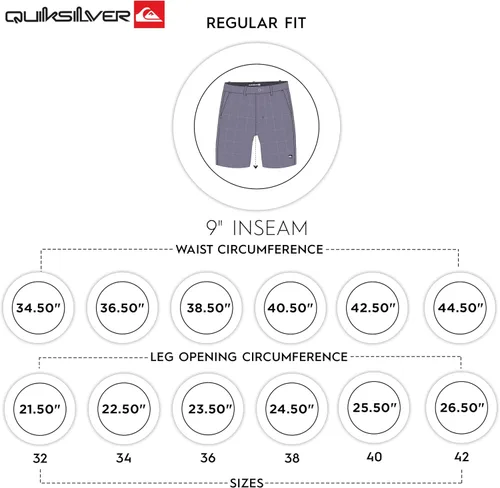 Vista 7 de Quiksilver Men's Regular Fit Fixed Waist Water Friendly Active Hybrid Shorts