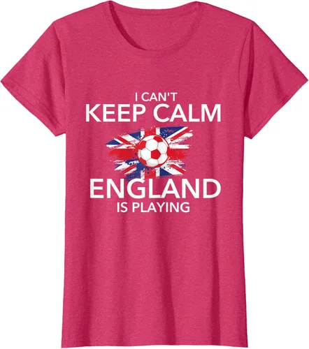 Vista 10 de I Can't Keep Calm England Is Playing - Camiseta para amantes del fútbol, Negro