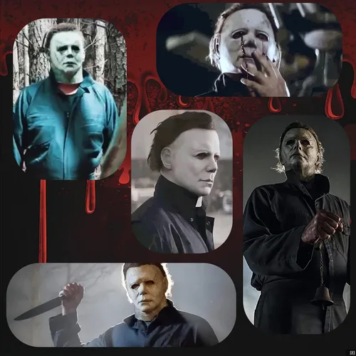 Vista 6 de Máscara de Michael Myers máscaras de Micheal Myers para adultos espeluznante micheal myers Halloween máscara original de Michael Myers máscara