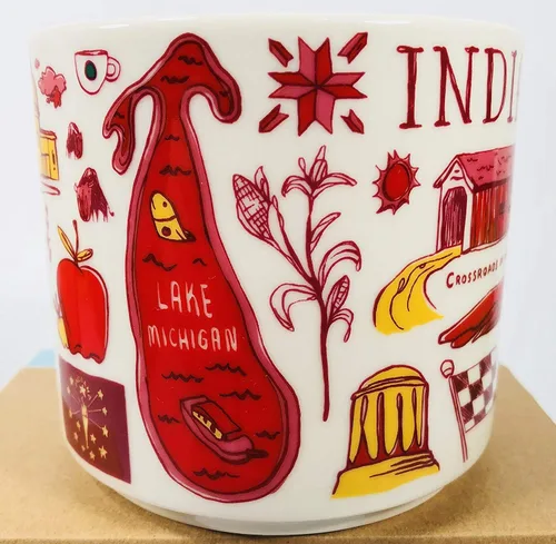 Vista 3 de Starbucks Taza de cerámica Indiana Been There Series Across the Globe Collection, 14 onzas