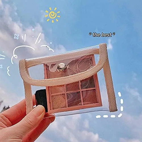 Vista 6 de AIBEARTY 4 portatarjetas transparente con purpurina impermeable, monedero, monedero, cartera, tarjetero para tarjetas de crédito, tarjetas