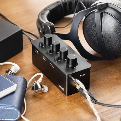 Vista 9 de Fosi Audio SK01 Amplificador para Auriculares Ecualizador Preamplificador con Control de Tono de Graves, Medios y Agudos y Compensación de Sonoridad