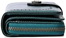 Vista 7 de Earnda Billetera para mujer tarjetero de cuero de gran capacidad para tarjetas de crédito RFID Azul_008 Casual