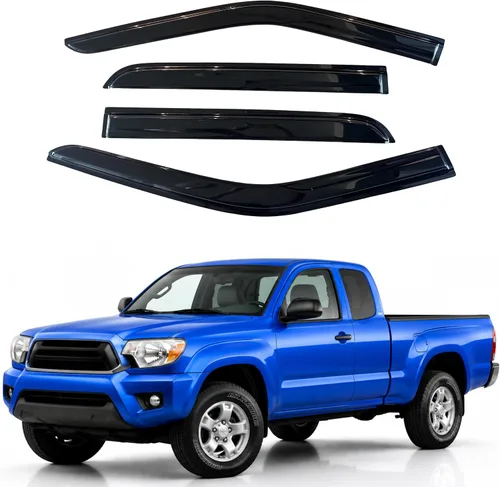 Vista 248 de IG - Visera para ventana para Ford Bronco y F150-F350 1980-1996, deflector lateral tipo cinta adhesiva, resistente, contra lluvia y viento