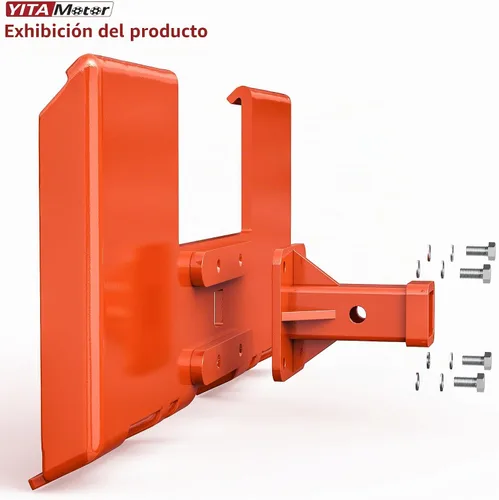 Vista 2 de YITAMOTOR - Placa de montaje para minicargadora de 3/8 pulgadas con receptor extraíble de 2 pulgadas, color naranja