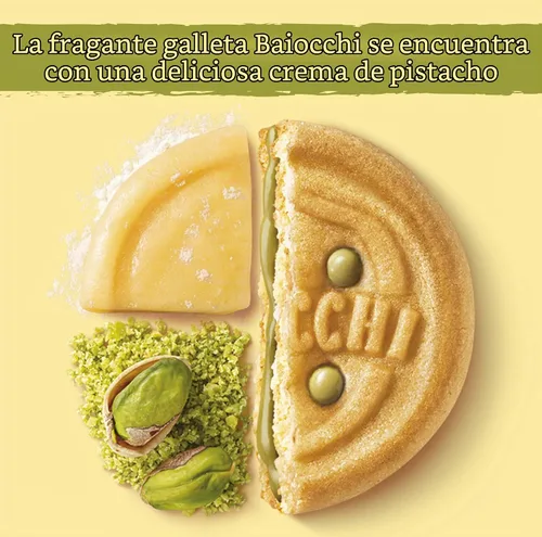 Vista 6 de Galletas Mulino Bianco, Relleno de Crema de Pistacho, 168g
