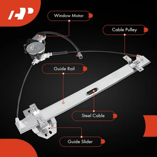 Vista 5 de A-Premium Elevalunas eléctrico con motor compatible con Honda Element 2003-2010 Delantero derecho del pasajero