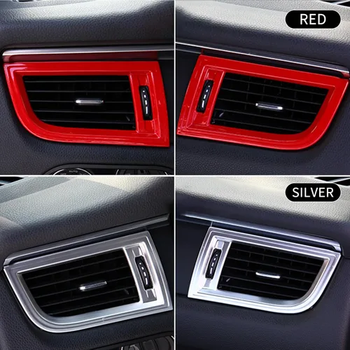 Vista 4 de Marco de salida de aire lateral para Porsche Macan 2014 2015 2016 2017 2018 2019 2020 2021 2022 2023 automotriz Accesorios interiores ABS 4 piezas