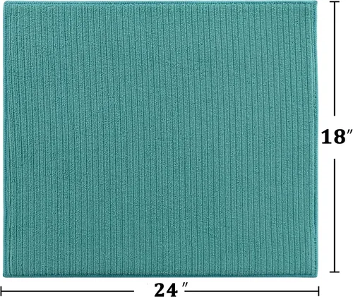 Vista 2 de Tapete de microfibra absorbente y reversible para secado de platos, para cocina, 18 x 24 pulgadas