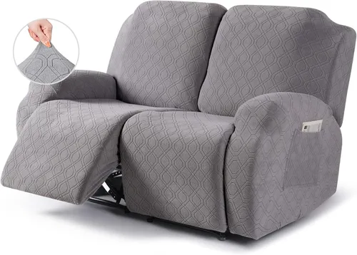 Vista 12 de VANSOFY Funda para silla reclinable, 3 piezas elásticas para silla reclinable, funda suave para silla reclinable, protector de muebles para perros