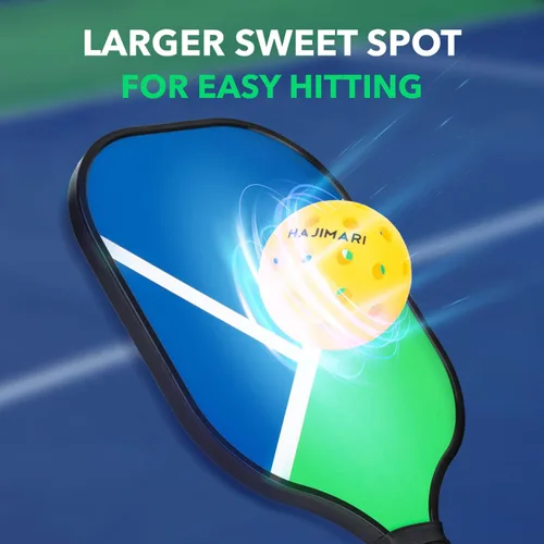 Vista 5 de Hajimari 1 pala de pickleball – Aprobado por USAPA, artesanía de fibra de carbono Diseño ligero con núcleo de polipropileno Agarre cómodo