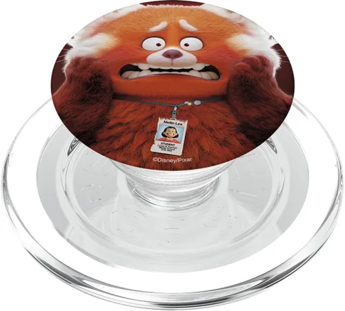 Vista 7 de Disney Pixar Turning Red Mei Scary Shoked Panda PopSockets intercambiables PopGrip