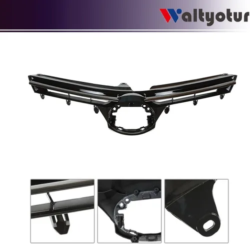 Vista 5 de Parachoques delantero parrilla negro brillante reemplazo para Corolla LE 2017 2018 2019 53111-02B00 5311102B00