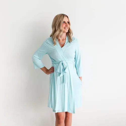 Vista 2 de Posh Peanut Bata de mamá para maternidad parto de parto ropa de descanso de lactancia suave viscosa de bambú