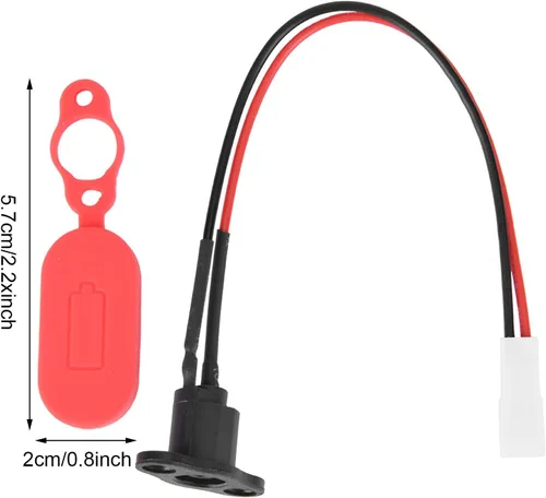 Vista 6 de w/puerto de carga resistente libre para M365, conector de cargador de batería, silicona duradera flexible para accesorio de scooter eléctrico M365