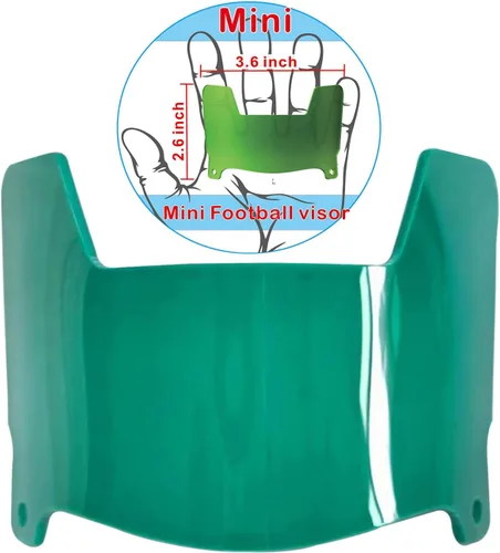 Vista 16 de Visera de casco de fútbol mini transparente con clips de ajuste universal para coleccionistas y exhibición