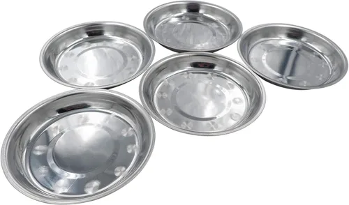 Vista 8 de Cuencos de acero inoxidable para perros y gatos, paquete de 4