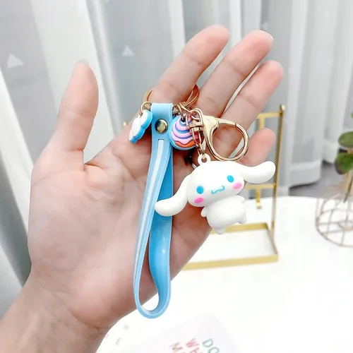 Vista 3 de ACCENE Cute Kawaii Accessories Anime Keychain Adorable Key chain Keyring Handbag Cinnamoroll Keychain