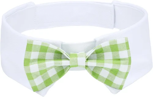 Vista 18 de Collar de corbatín negro para gato Segarty, lindo esmoquin para cachorros con corbatín para perros con collar blanco ajustable hecho a mano