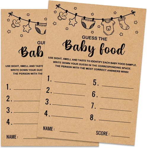 Vista 19 de Baby ABC Juego de Baby Shower, 30 unidades, kraft, juego de mesa, todas las edades, inglés, cartulina, manual, unisex, baby shower y alfabeto