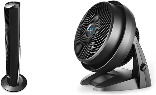 Vista 7 de Vornado Ventilador de torre oscilante OSCR37 AE y circulador de aire, funciona con Alexa, toda la habitación, negro, un dispositivo certificado