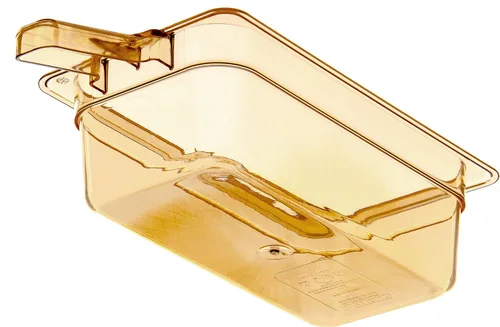 Vista 3 de Carlisle FoodService Products 30861H13 StorPlus - Sartén para alimentos de alto calor con 1 asa, 4 pulgadas de profundidad, tercer tamaño, ámbar