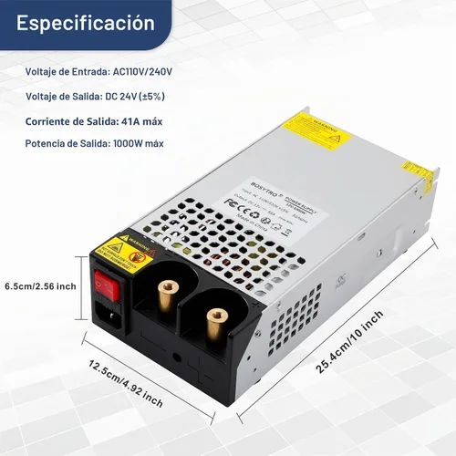 Vista 2 de Fuente de alimentación DC 24V 1000W Convertidor AC a DC SMPS Transformador de fuente de alimentación conmutable 41A para impresora 3D, RV, tira