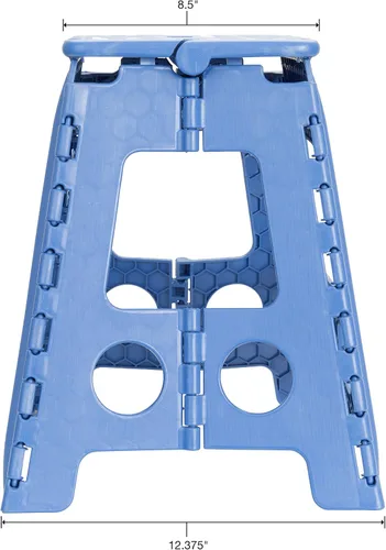 Vista 3 de Essentials 21048 Taburete plegable de 15 pulgadas, taburete plegable ancho, taburetes de plástico para adultos, taburete de jardín, taburete alto