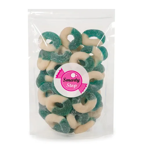 Vista 5 de Smarty Stop Gummy Ring Candy - Gomitas comestibles masticables con sabor a fruta (frambuesa azul, 1 libra (paquete de 1))