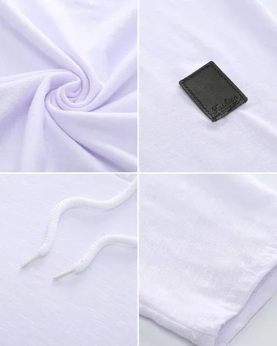 Vista 5 de Moderna sudadera deportiva de vellón con capucha, para hombres, jersey de lana unicolor sin botones.