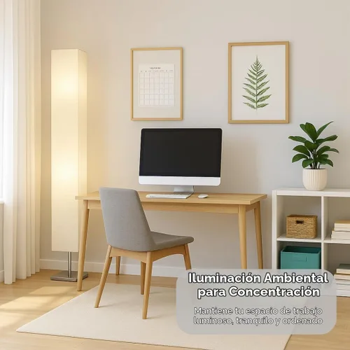 Vista 4 de LIGHTACCENTS Juego de 2 lámparas de pie de papel de arroz - Lámparas de pie modernas con base cromada y pantallas de papel blanco - Iluminación