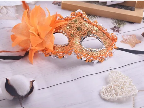 Vista 4 de Máscaras para fiesta de máscaras, máscaras venecianas para mujer, bailes de graduación, Mardi Gras, máscaras de Halloween (8 colores)