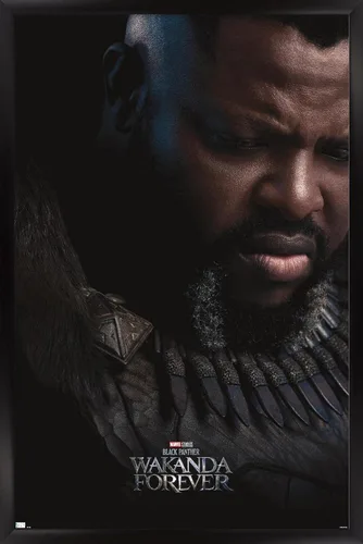 Vista 8 de Trends International Marvel Black Panther: Wakanda Forever - Póster de una hoja de M'Baku Versión enmarcada Barnwood