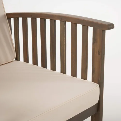 Vista 6 de Christopher Knight Home Carolina Acacia - Juego de 4 piezas, acabado gris/crema