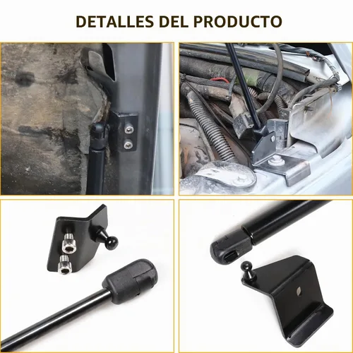 Vista 6 de Kit de asistencia de soporte de elevación de puntales de capó RERPRO compatible con Jeep Wrangler JK Unlimited 2/4 puertas 2007-2018 Accesorios