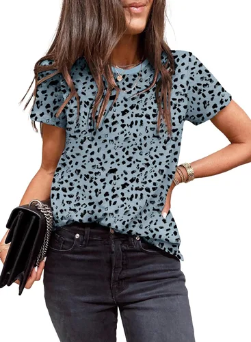 Vista 15 de EVALESS Camisetas casuales de manga corta para mujer 1a multicolor